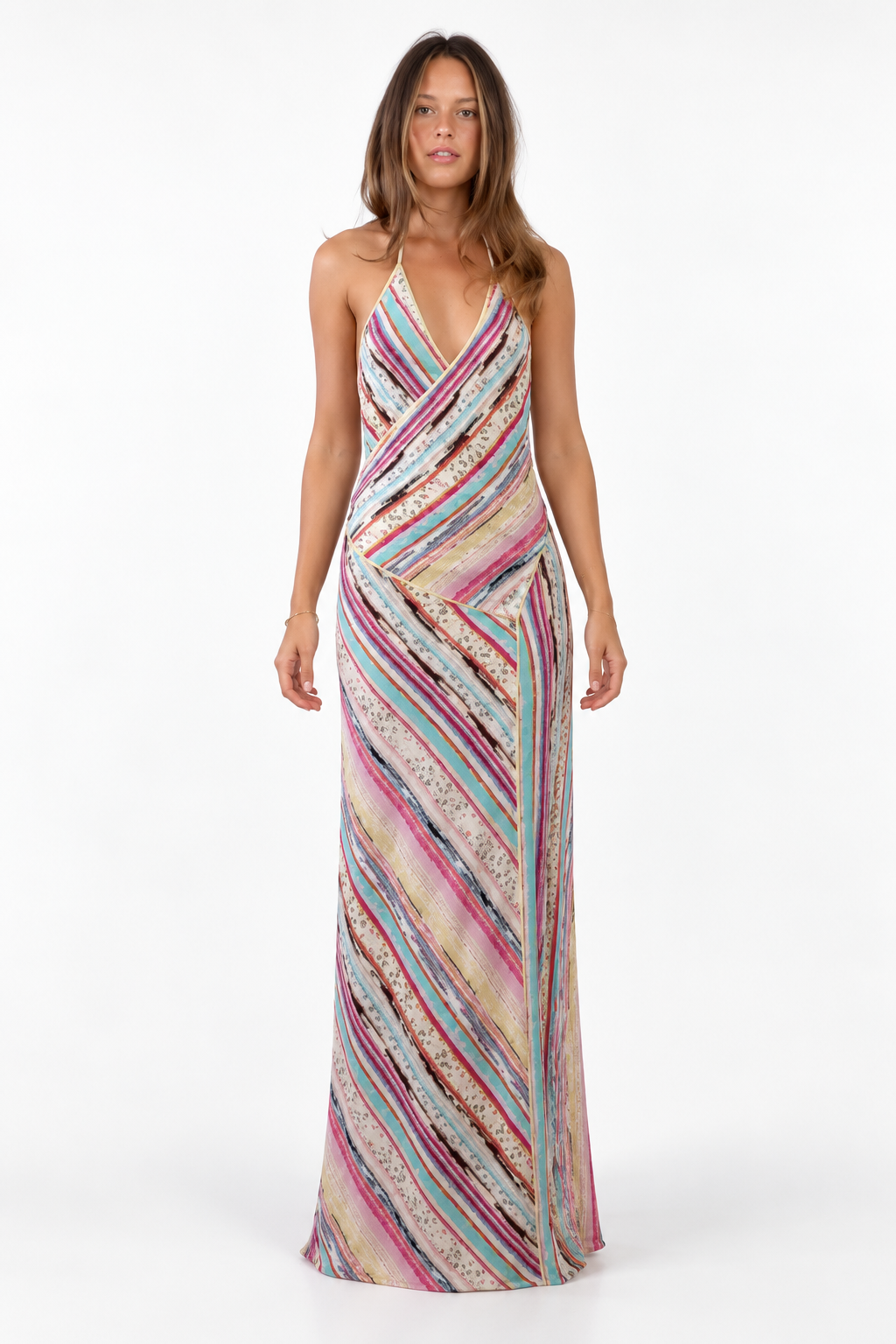 Sienna Sunset Halter Maxi Dress
