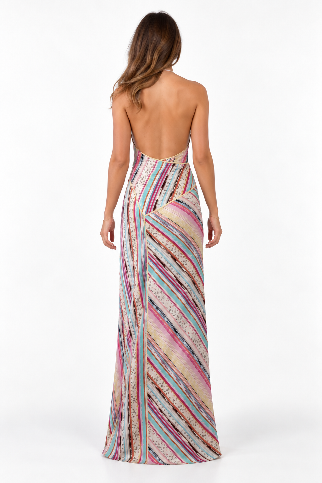 Sienna Sunset Halter Maxi Dress
