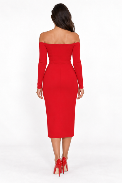 Scarlett Off-Shoulder Midi Dress