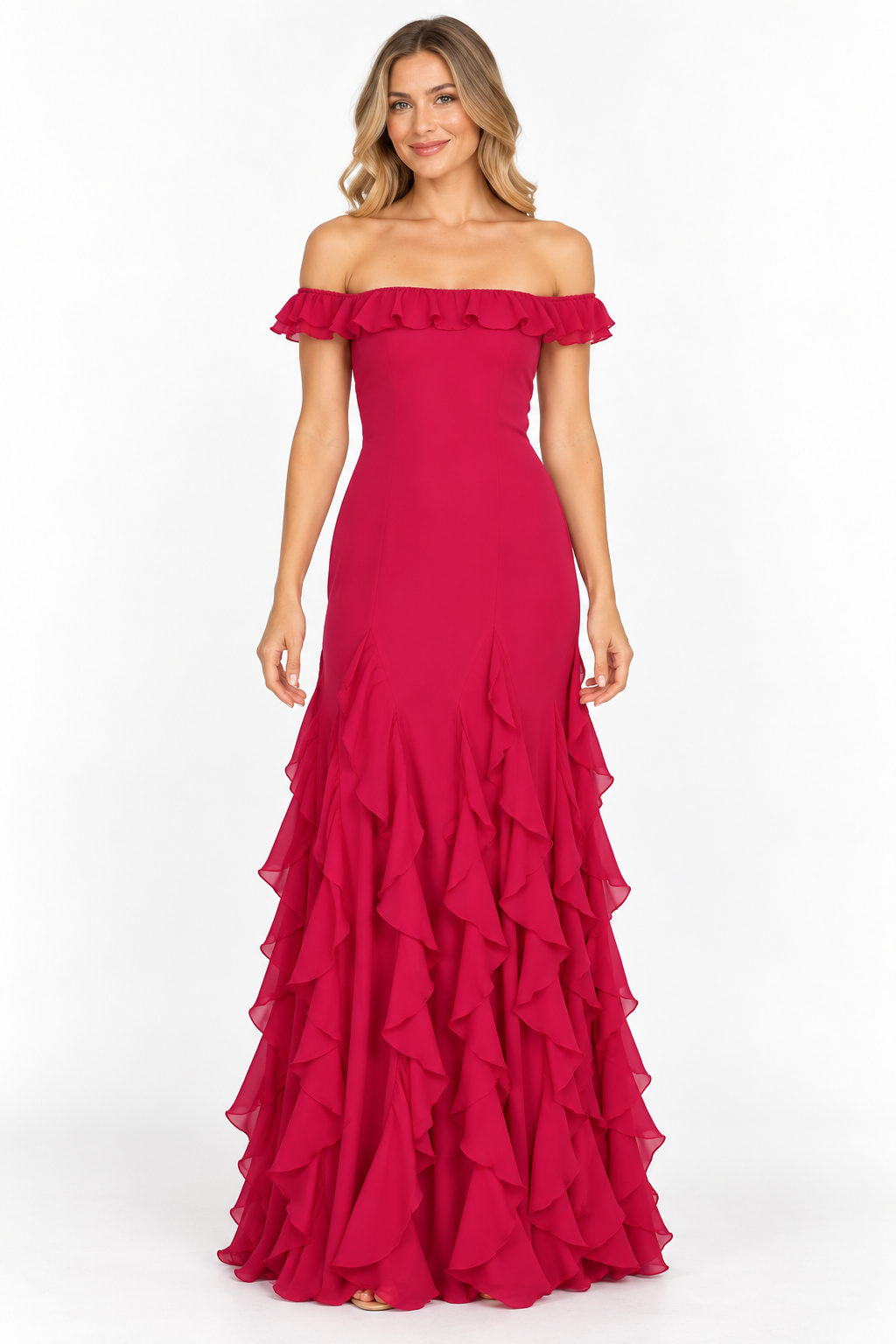 Rosalia Off-Shoulder Ruffle Maxi Dress