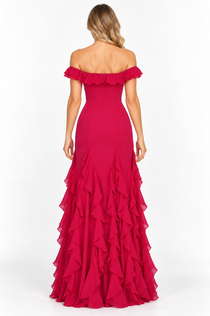 Rosalia Off-Shoulder Ruffle Maxi Dress