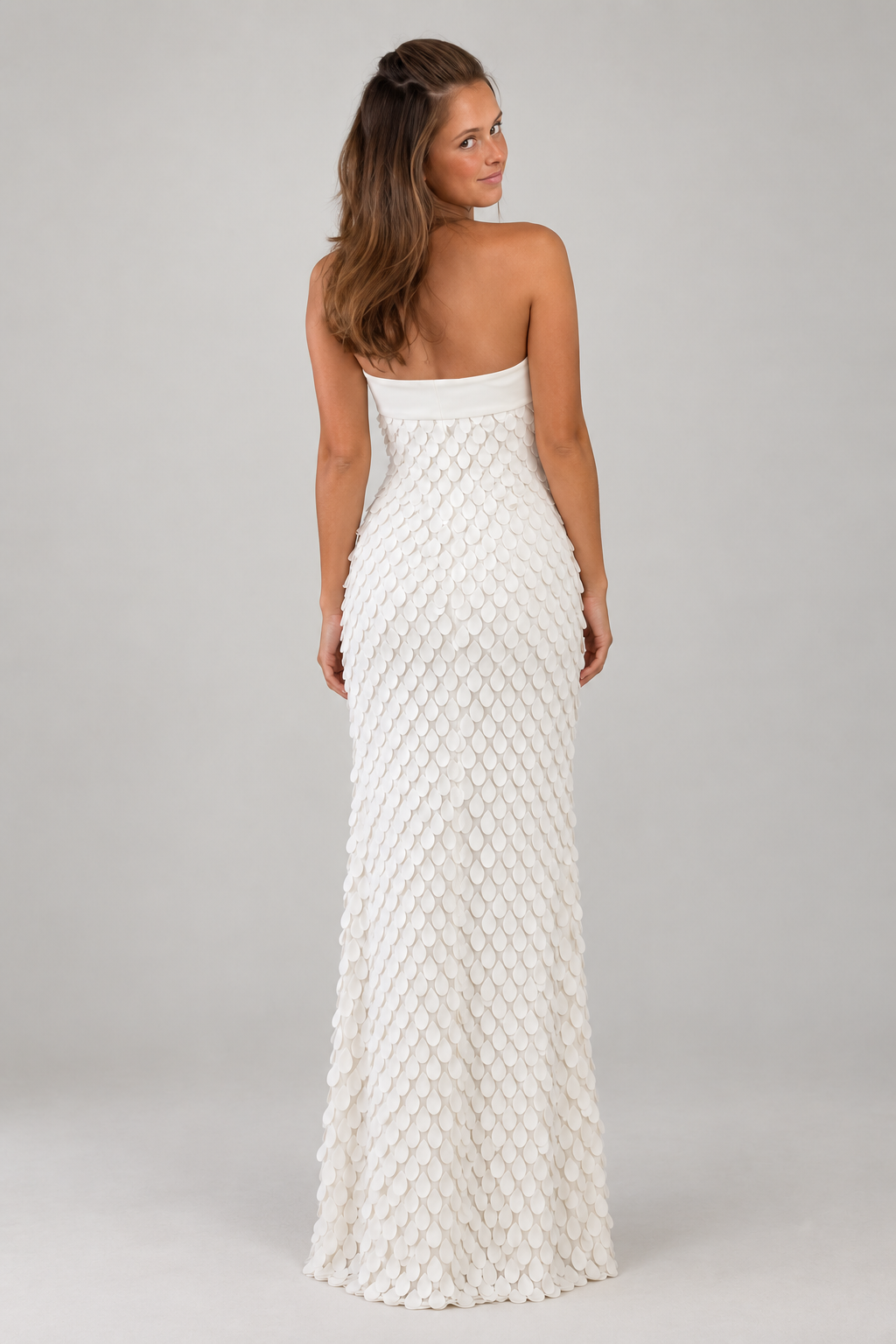 Aurelia Ivory Petal Maxi Dress