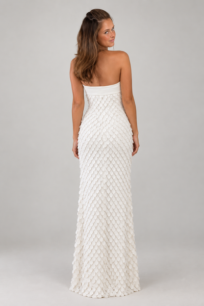 Aurelia Ivory Petal Maxi Dress
