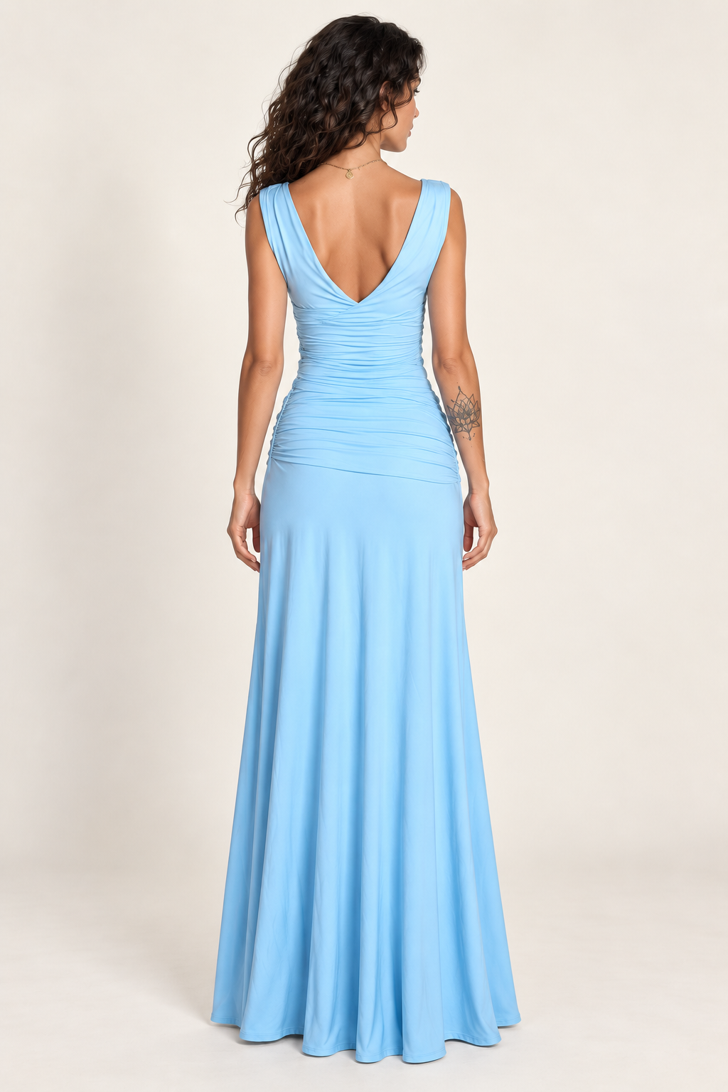 Azure Muse Ruched Maxi Set