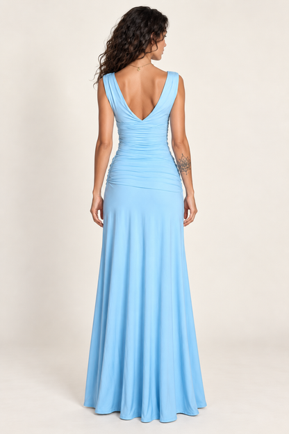 Azure Muse Ruched Maxi Set