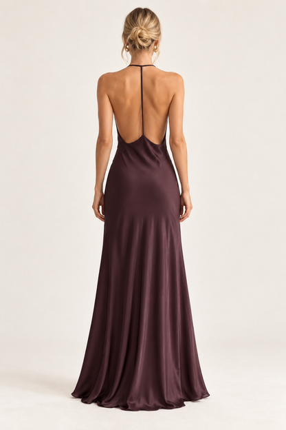 Sable Muse Halter Maxi Dress
