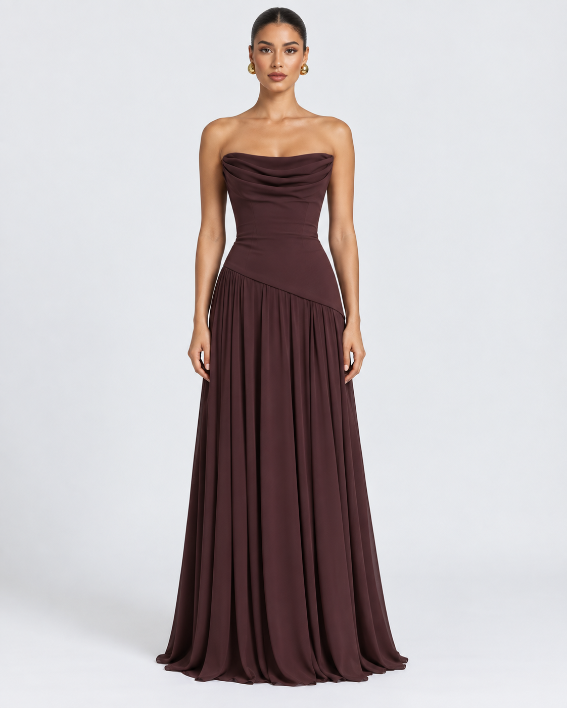 Virelle – Draped Maxi Dress