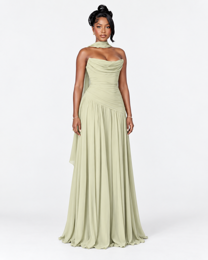 Virelle – Draped Maxi Dress