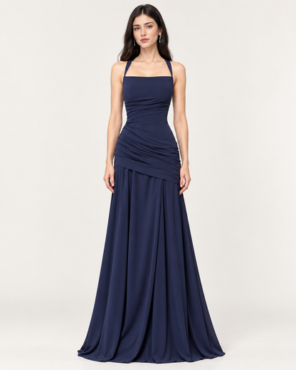 SOLENNE | Ruched Corset Maxi Dress