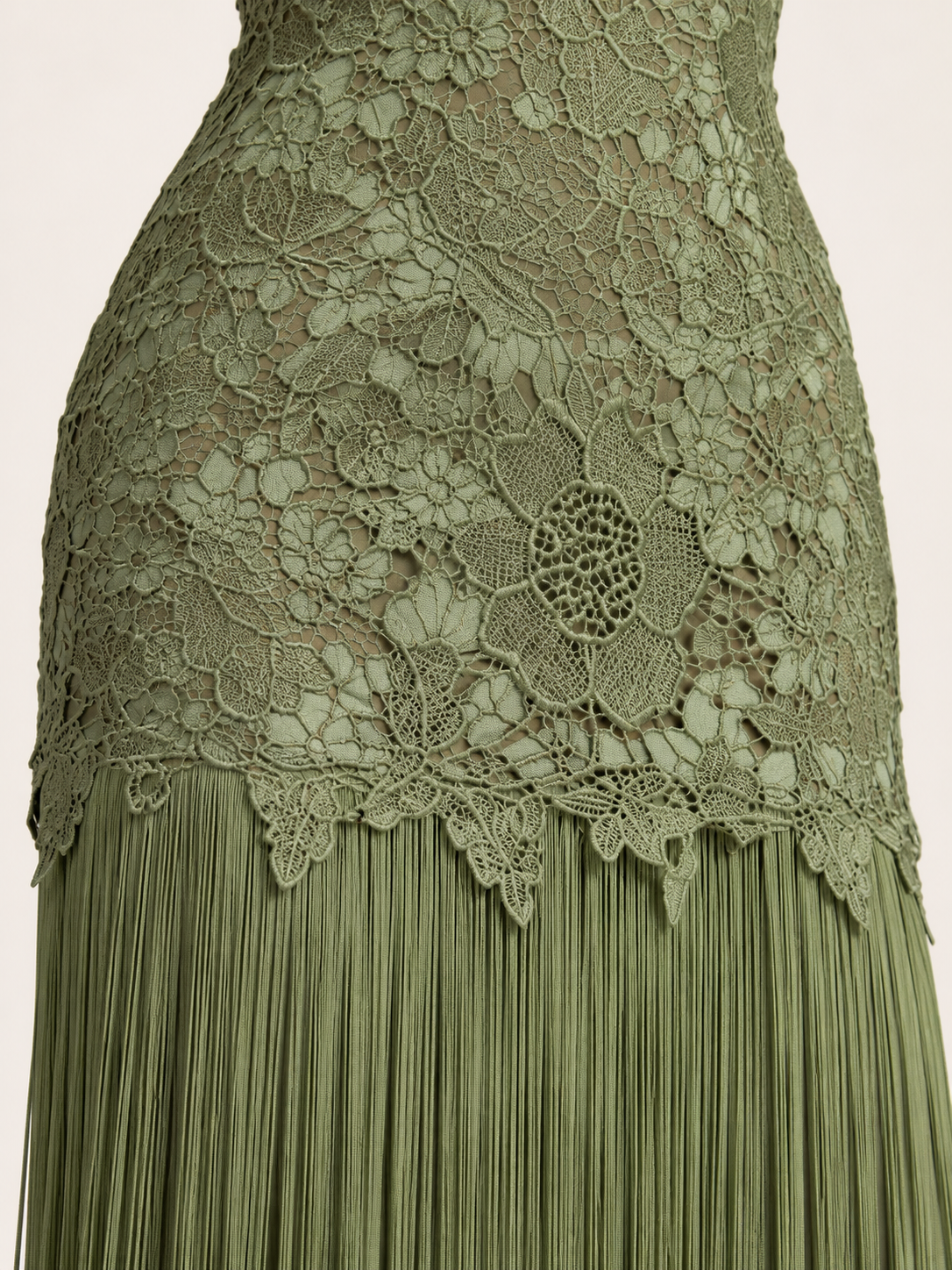Arden Lace Fringe Maxi Dress