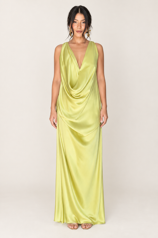ZINNIA Drape Back Maxi Dress