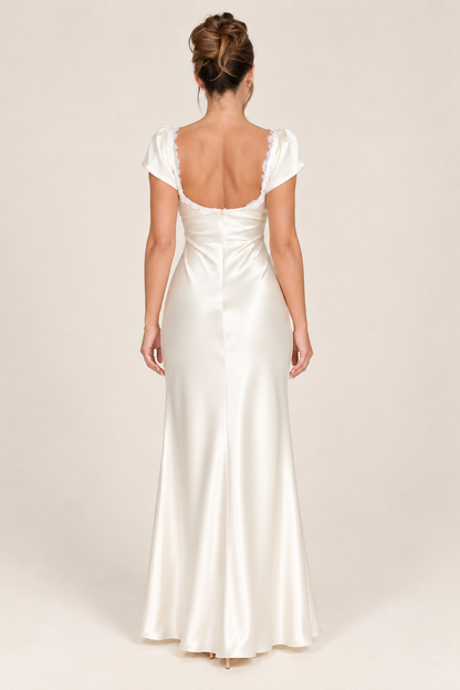 ODETTE Lace Trim Maxi Dress