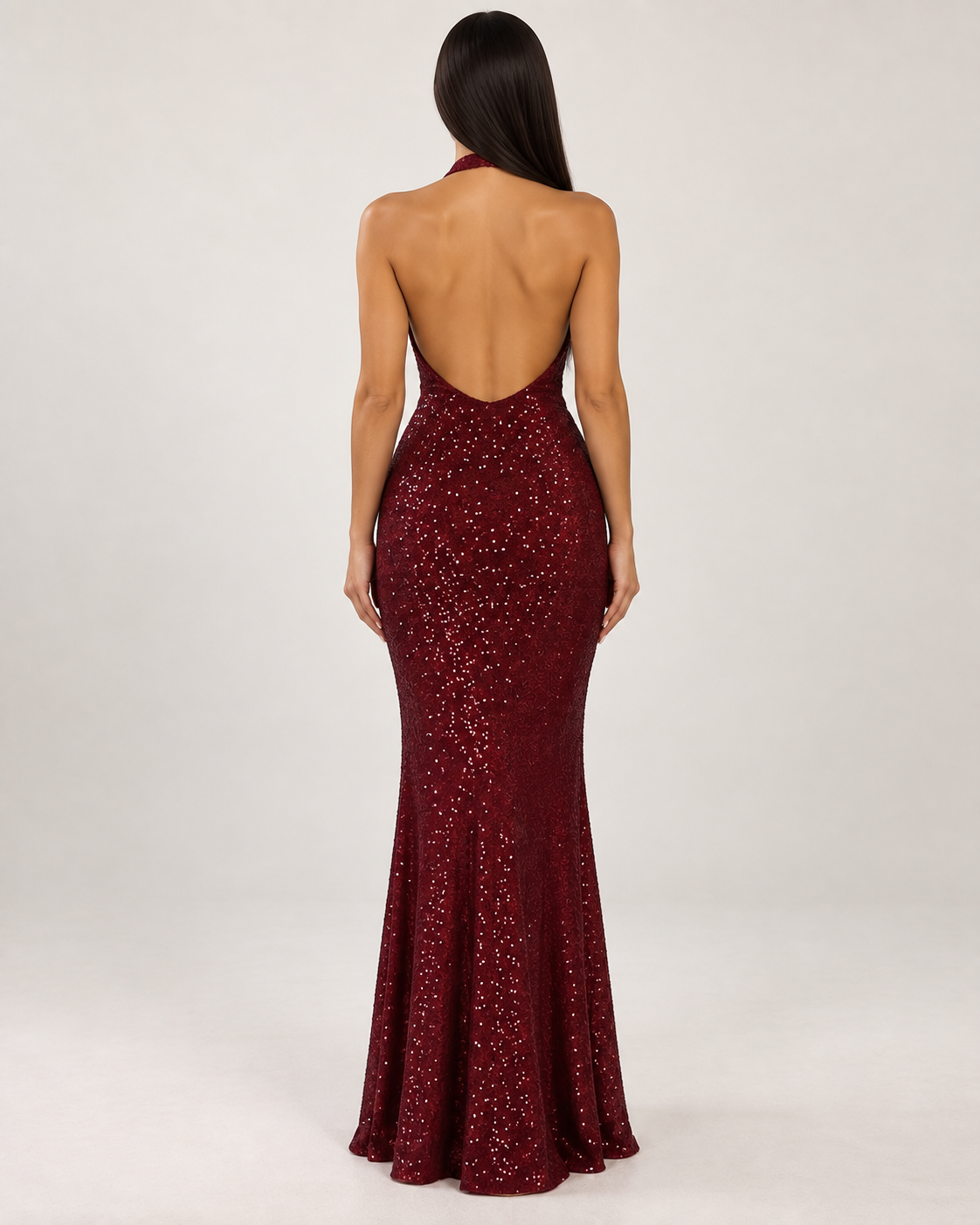 Bordeaux Muse Sequin Gown