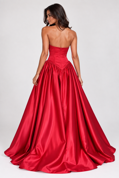 Celestia Satin Corset Maxi Dress