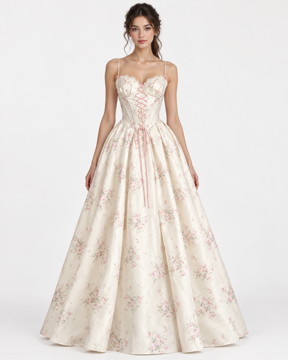 Rosalie – Floral Corset Ball Gown