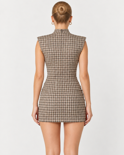 Veyra Check Mini Dress