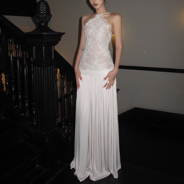Arisa Ethereal Lace Evening Dress